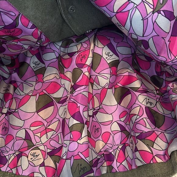 Twiggy green genuine leather jacket size medium - Picture 5 of 9